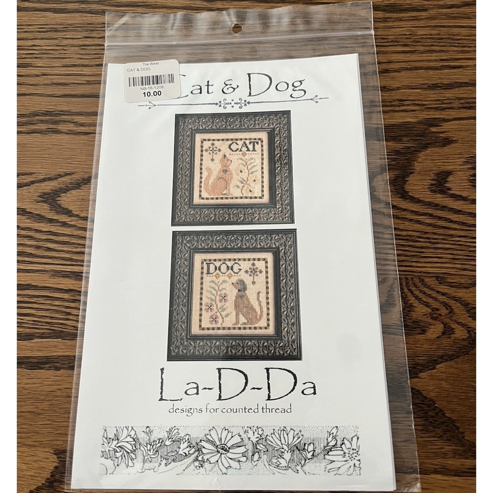 La-D-Da Cat & Dog Design For Counted Thread Pattern Chart 32 Count Lori Markovic